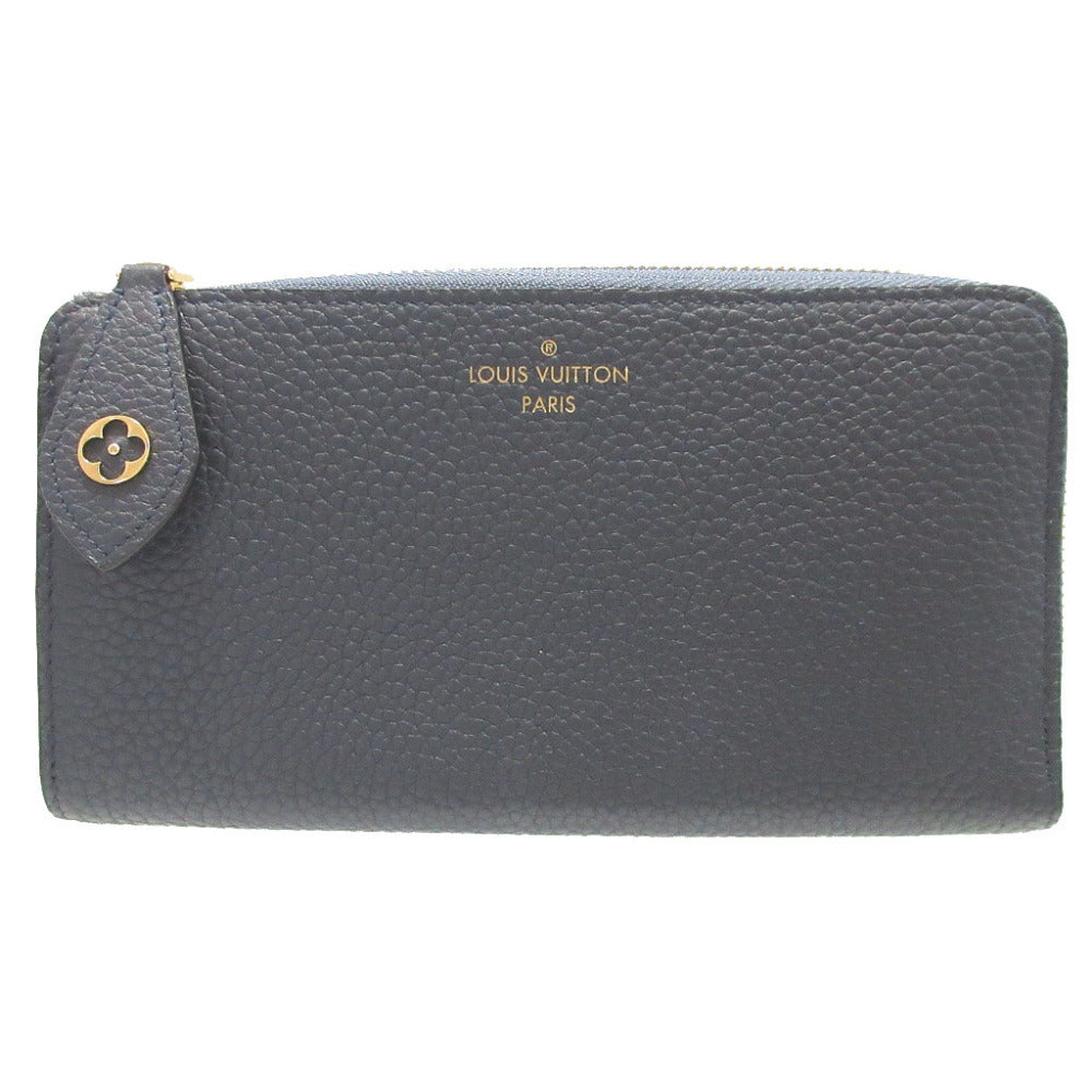 Louis Vuitton Long Purse M68582 Marine Portefeuille Leather Blue Wallet Case