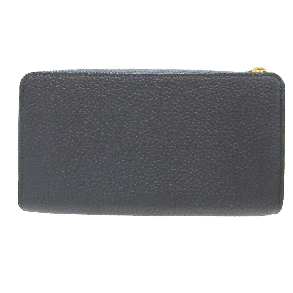 Louis Vuitton Long Purse M68582 Marine Portefeuille Leather Blue Wallet Case