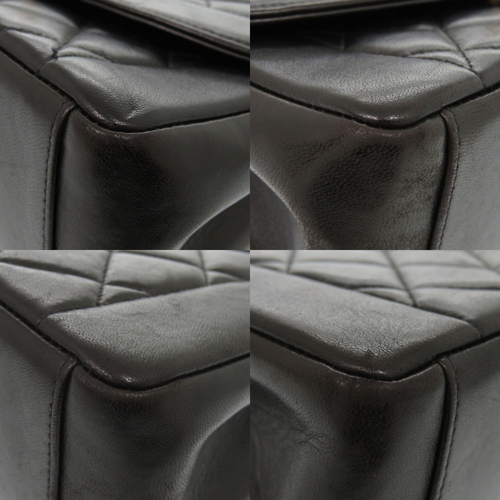 Chanel lambskin Diana Matelasse COCO Mark Black Shoulder Bag