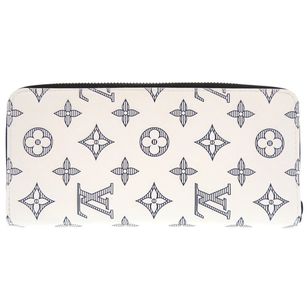 Louis Vuitton Long Purse M83381 shadow Zippy Monogram Leather White Wallet Case 7G0308Lz5D1