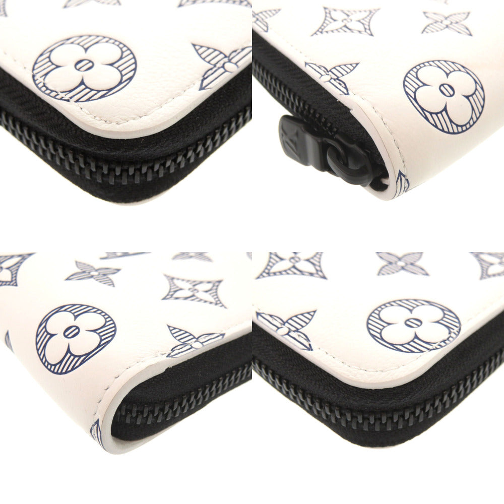 Louis Vuitton Long Purse M83381 shadow Zippy Monogram Leather White Wallet Case 7G0308Lz5D1