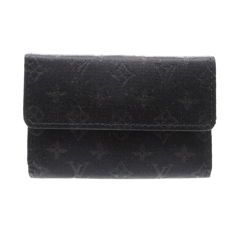 Louis Vuitton Coin M92137 Porte Monnaie Monogram Satin Black Handbag