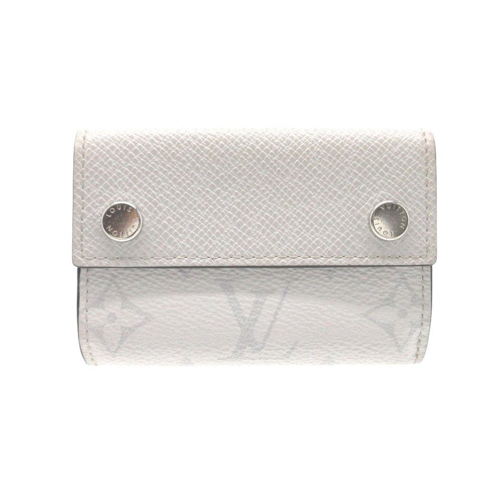 Louis Vuitton Tri-fold M67621 Taiga Taigalama Discovery White Wallet Case