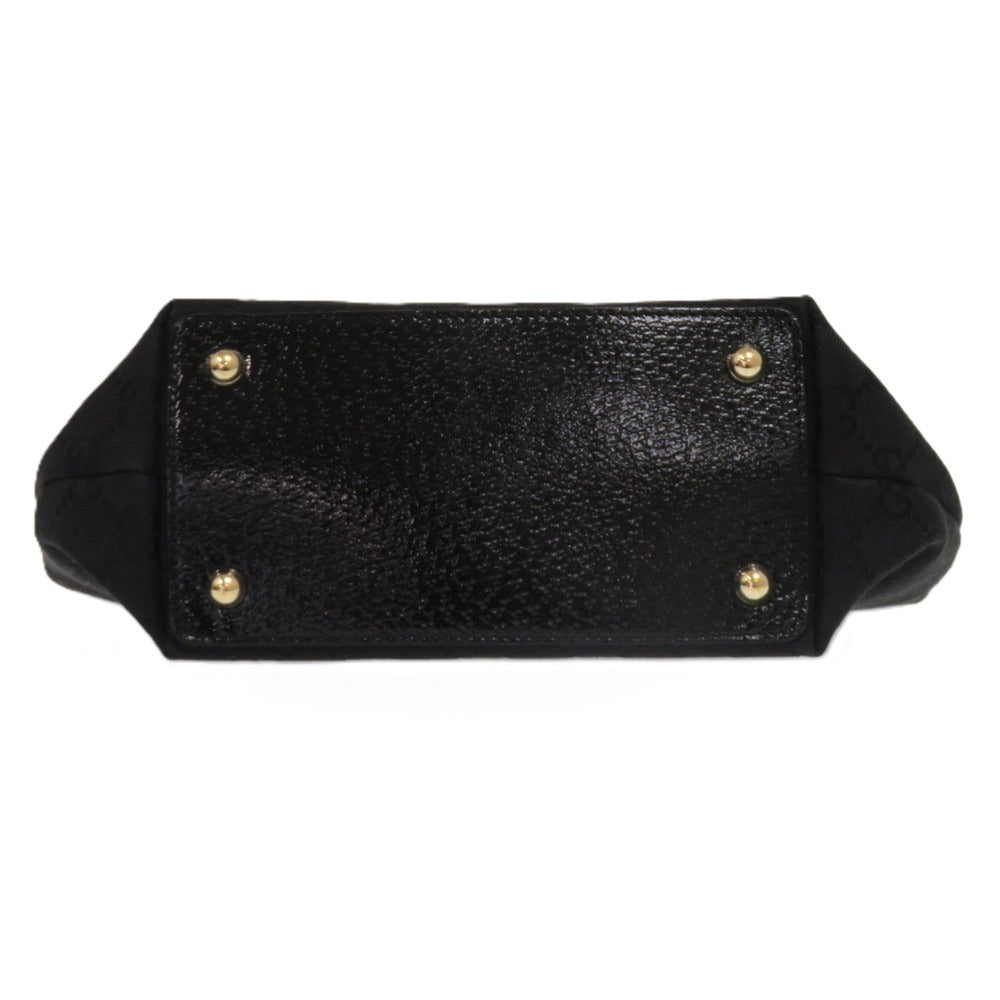 Gucci GG , GG Leather Canvas Black Tote Bag
