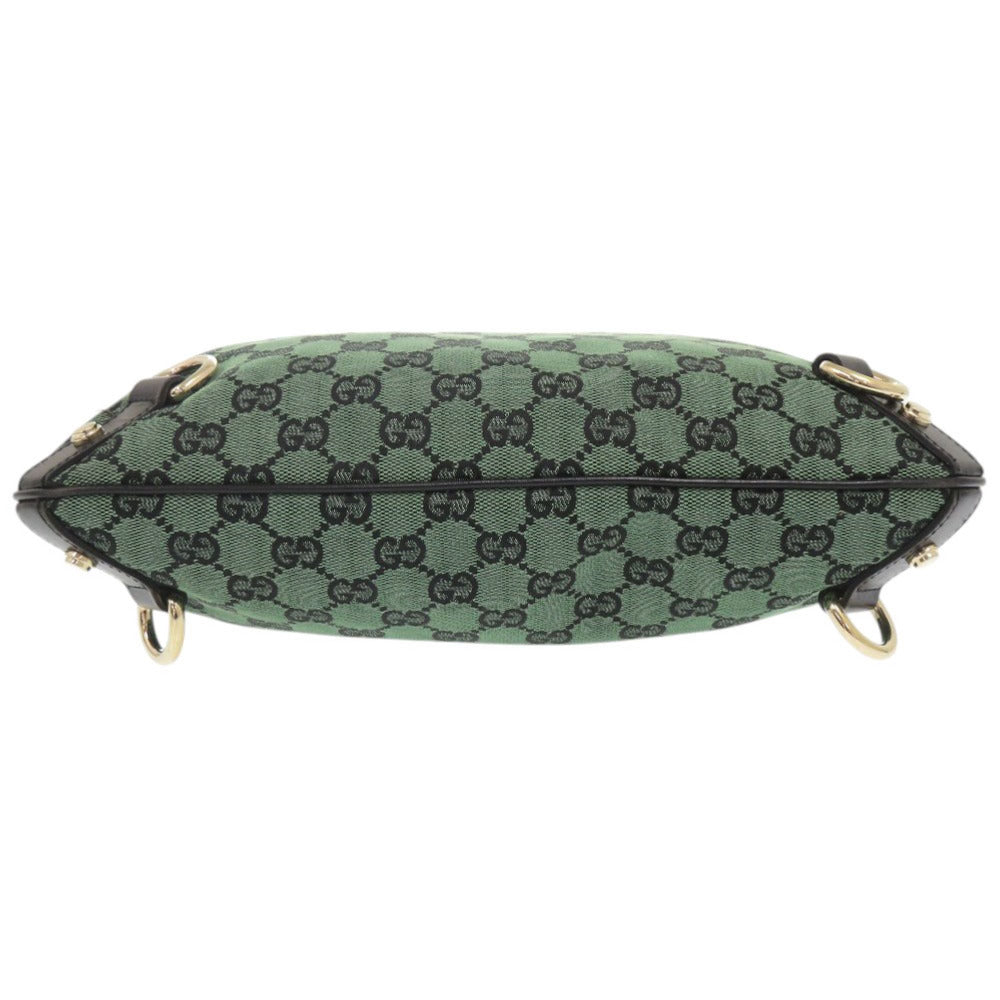 Gucci GG , Abbey Leather Canvas Green Shoulder Bag