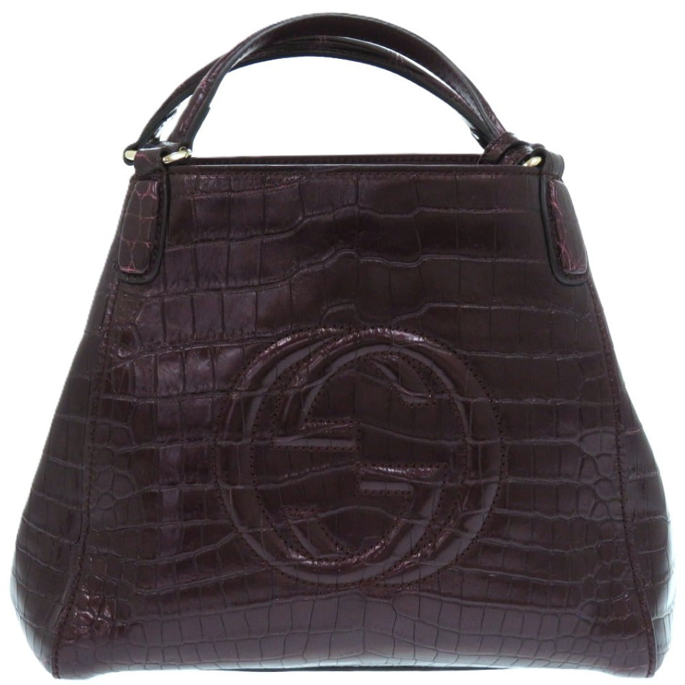 Gucci purple Soho 2way Leather Tote Bag