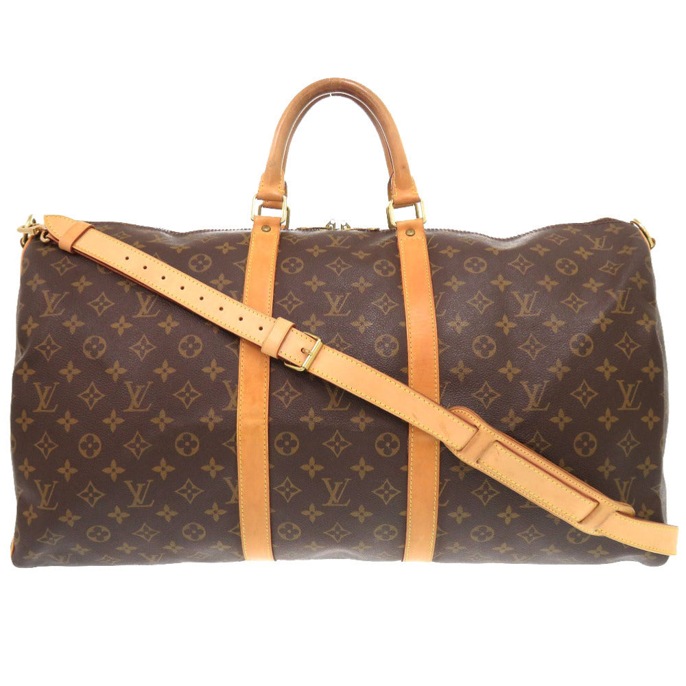 Louis Vuitton Boston Duffel M41414 Keepall bandouliere55 Monogram Canvas Brown Travel Bag 7G0739Ss5A13