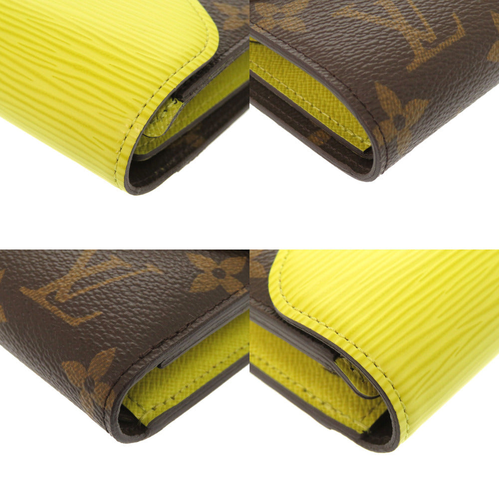 Louis Vuitton Tri-fold M40627 Epi Pistachian Portefeuille Monogram Leather Canvas Wallet Case