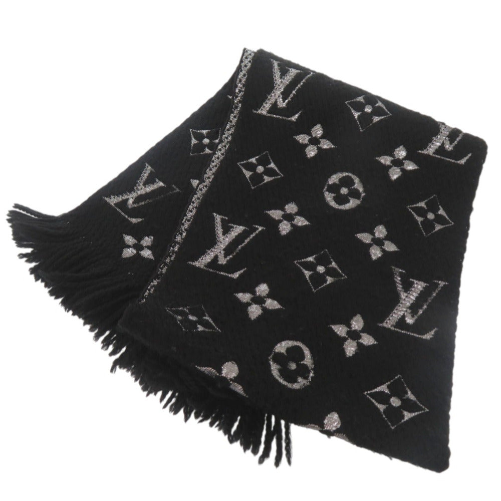 Louis Vuitton Scarf M75833 Escalp Mania Wool Black Logo Apparel