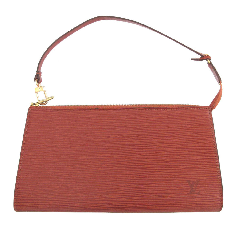 Louis Vuitton Pouch M52943 Epi Pochette Leather Brown Clutch Bag