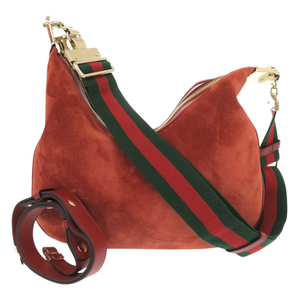 Gucci type Attache Suede Red Shoulder Bag