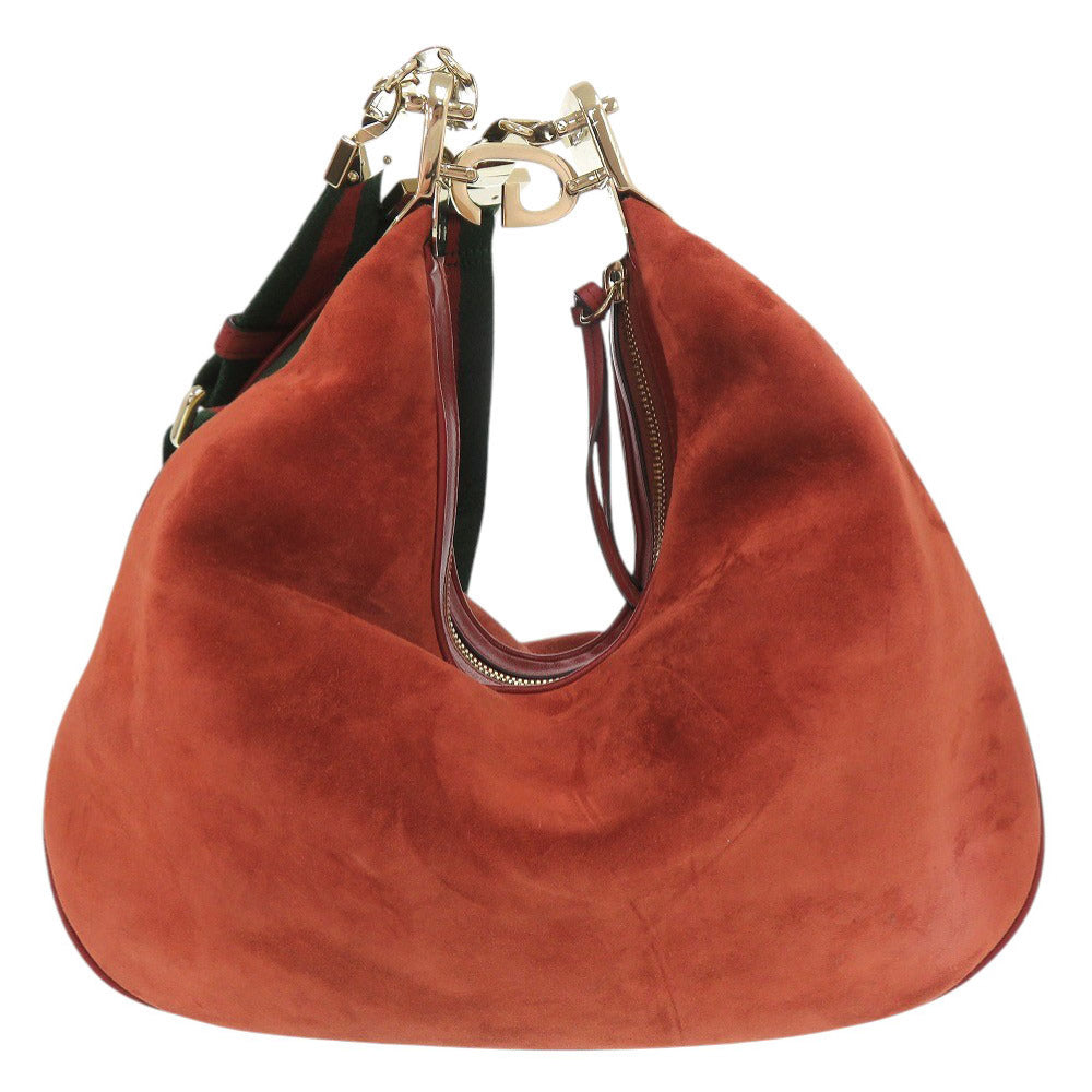 Gucci type Attache Suede Red Shoulder Bag