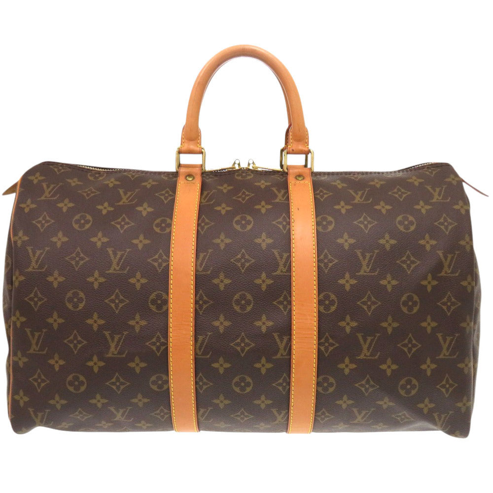 Louis Vuitton Boston Duffel M41428 Keepall 45 Monogram Canvas Brown Travel Bag 7G1233Gp5A6
