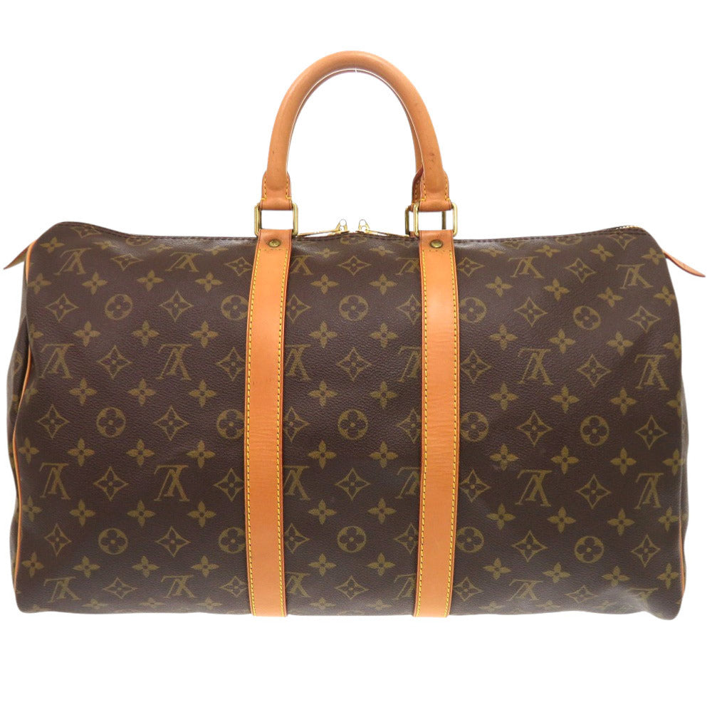 Louis Vuitton Boston Duffel M41428 Keepall 45 Monogram Canvas Brown Travel Bag 7G1233Gp5A6