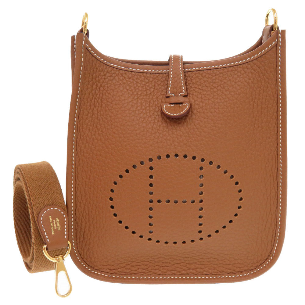 Hermes Shoulder Bag Taurillon Clemence Evelyn Tpm Amazone Gold 7G1518Egg6Z