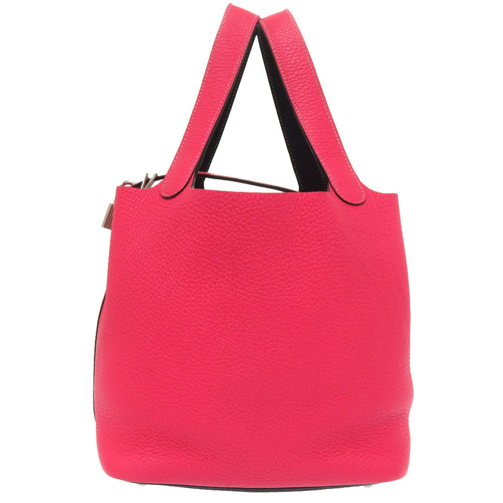 Hermes Handbag Taurillon Clemence Rose Extreme Picotin Lock Mm Travel Bag