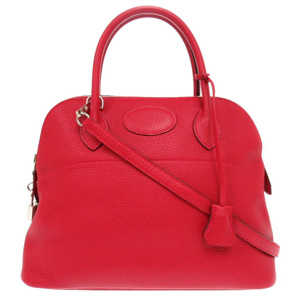 Hermes Handbag Taurillon Clemence Rouge Viv Bored Travel Bag