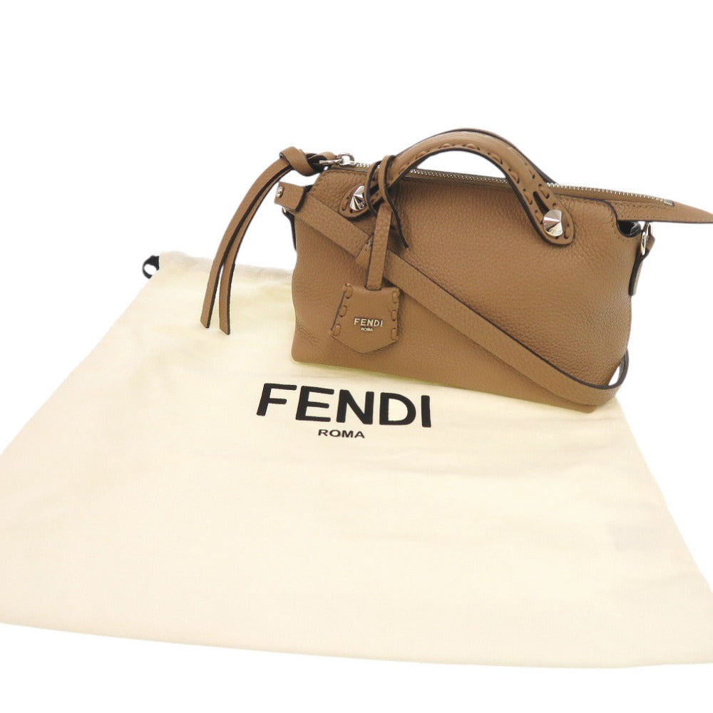 Fendi Handbag 8Bs098 By The Way Selleria Leather Brown Mini Travel Bag