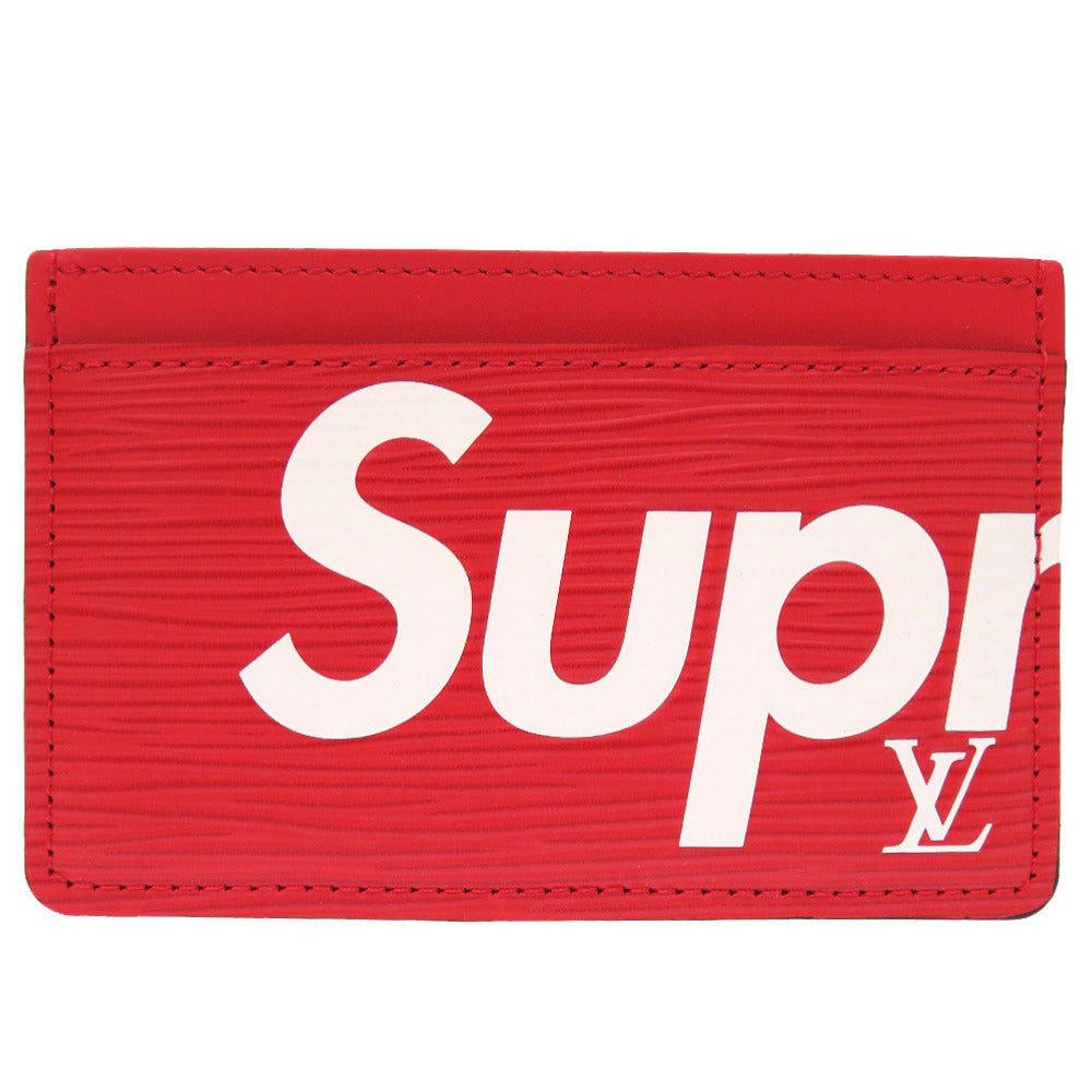 Louis Vuitton M67712 Epi x Supreme Leather Red Wallet Case