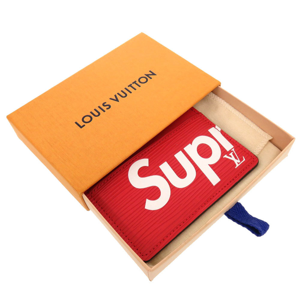 Louis Vuitton M67712 Epi x Supreme Leather Red Wallet Case