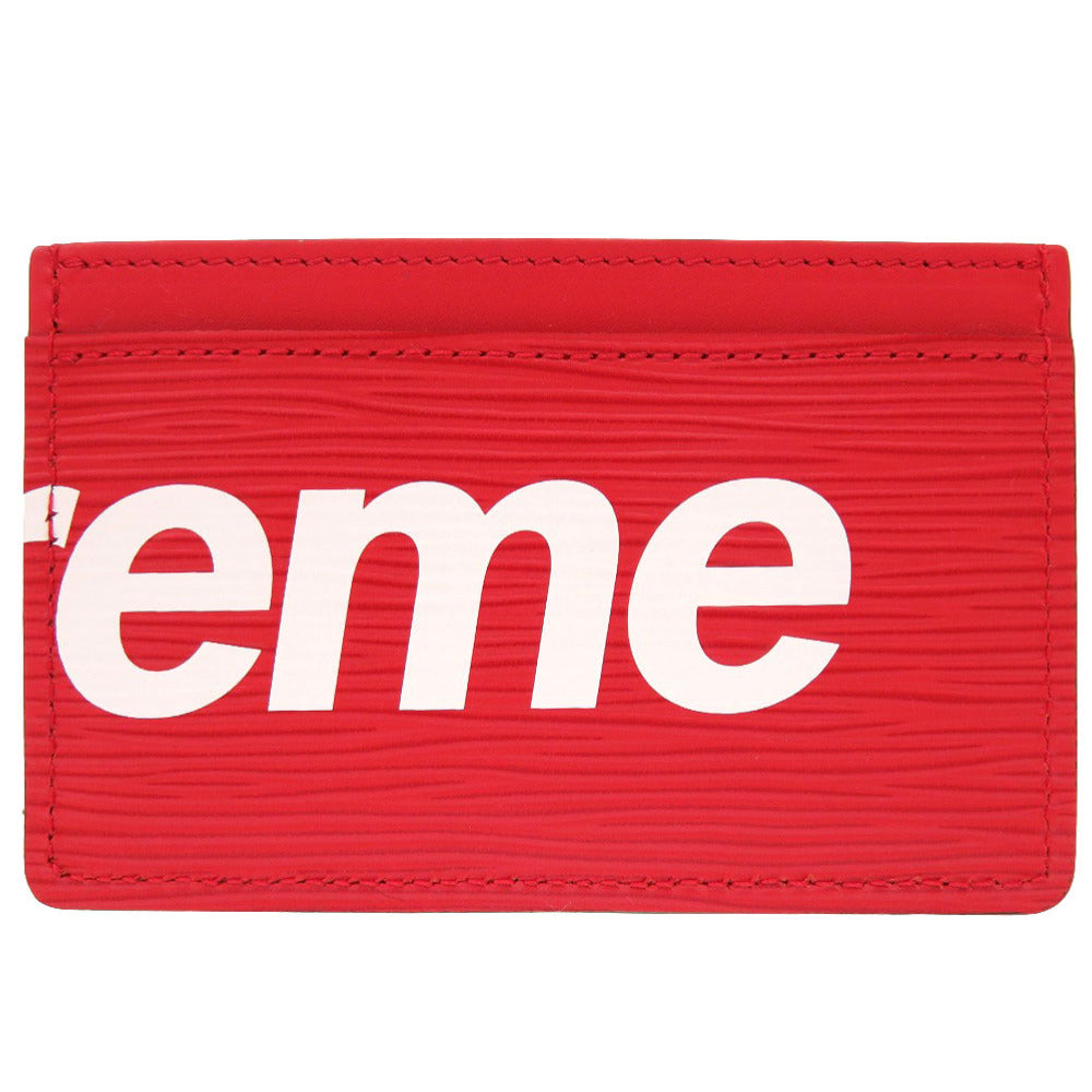 Louis Vuitton M67712 Epi x Supreme Leather Red Wallet Case