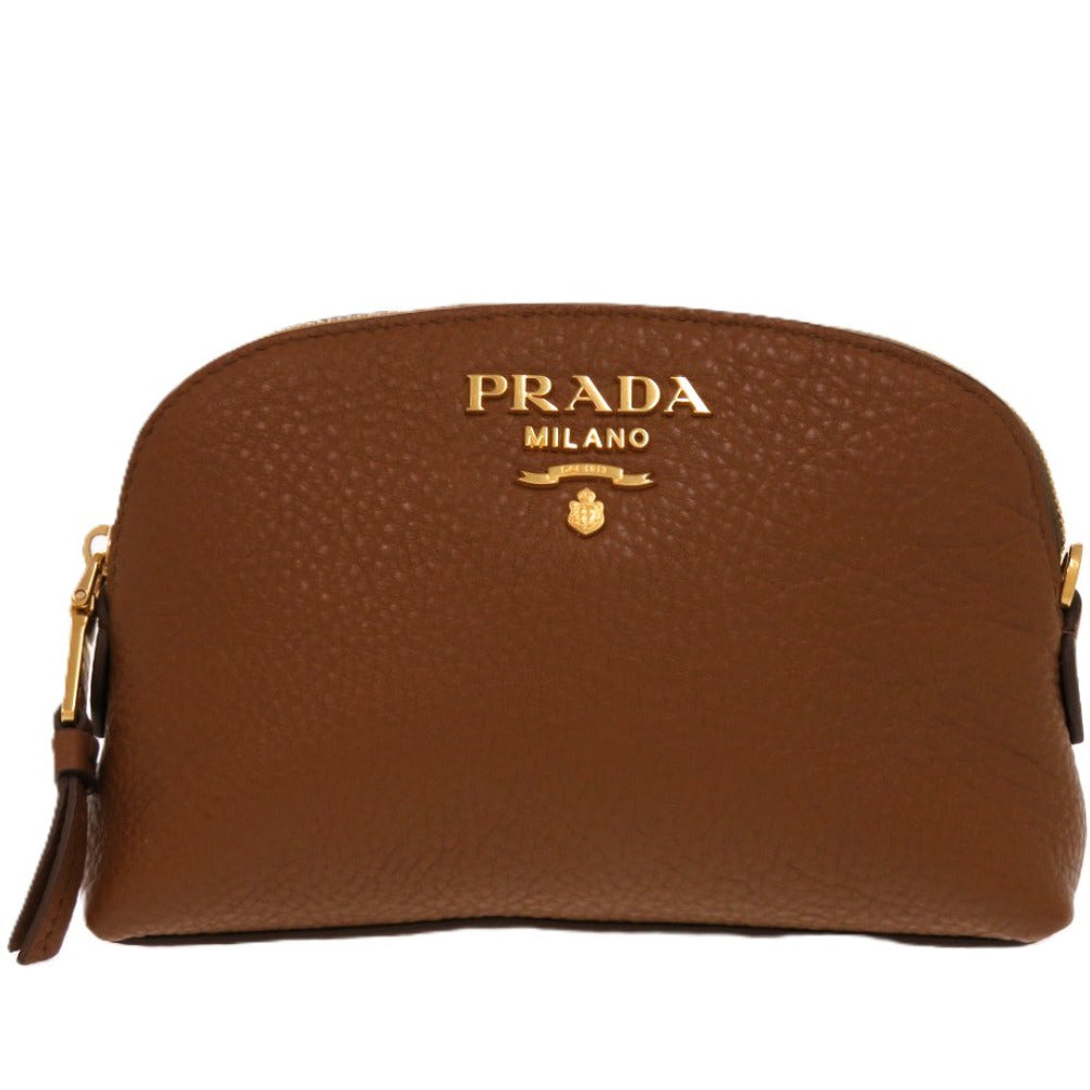 Pouch Handbag Leather Brown Travel Bag