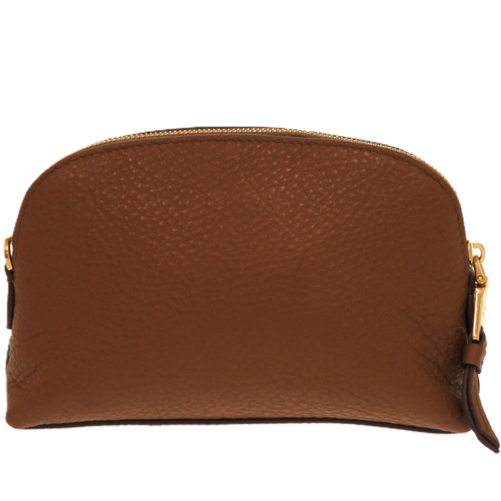 Pouch Handbag Leather Brown Travel Bag