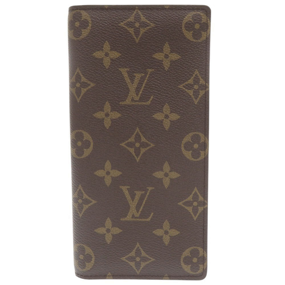 Louis Vuitton Long Purse M60252 Portefeuille Columbus Monogram Canvas Brown Wallet Case