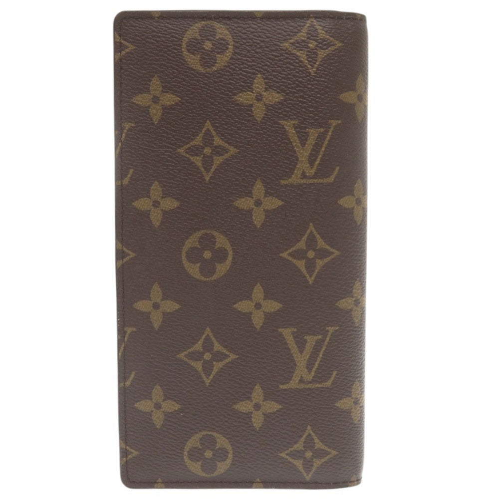 Louis Vuitton Long Purse M60252 Portefeuille Columbus Monogram Canvas Brown Wallet Case