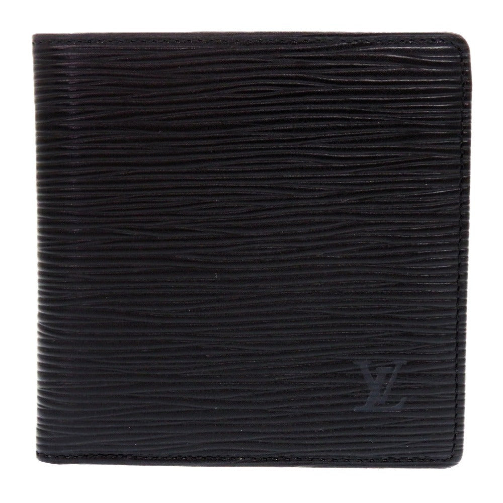 Louis Vuitton Bifold Leather Black Wallet Case