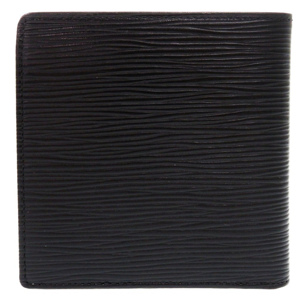 Louis Vuitton Bifold Leather Black Wallet Case