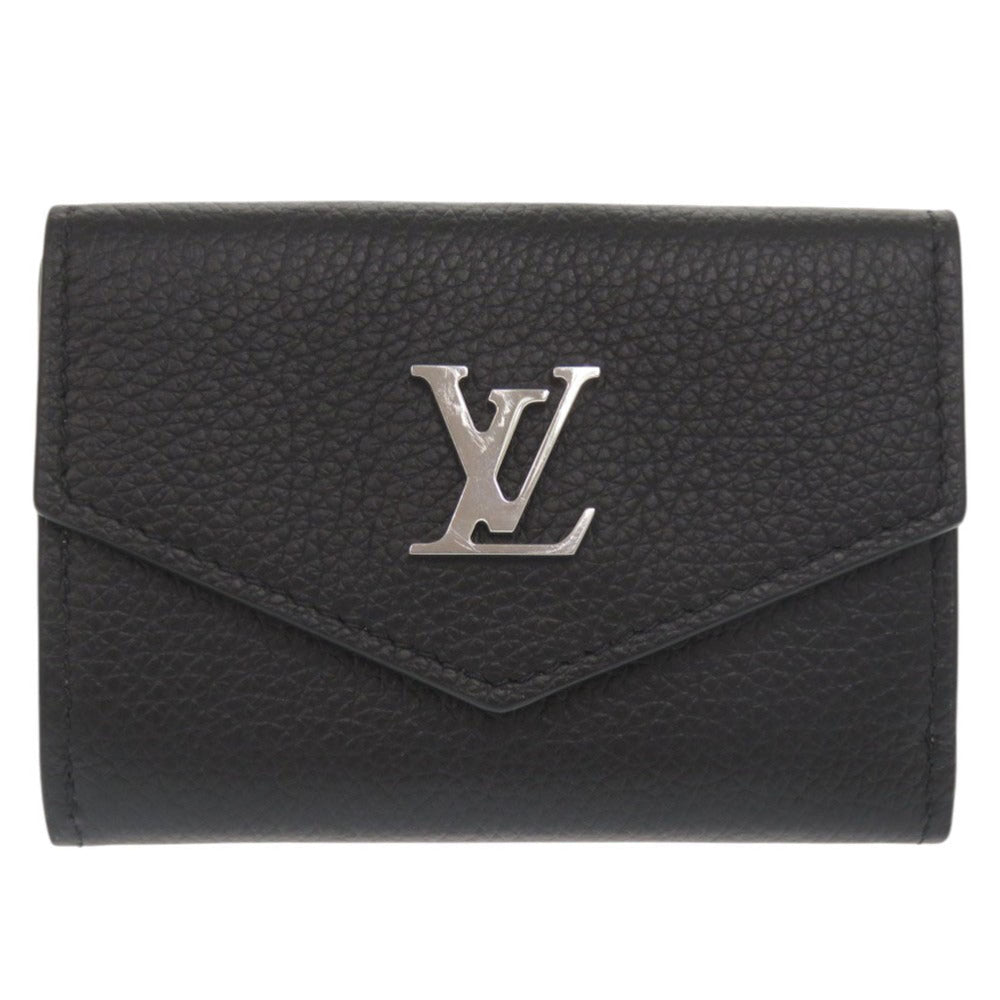 Louis Vuitton Tri-fold M63921 Noir Portefeuille Rock Calfskin Mini Wallet Case