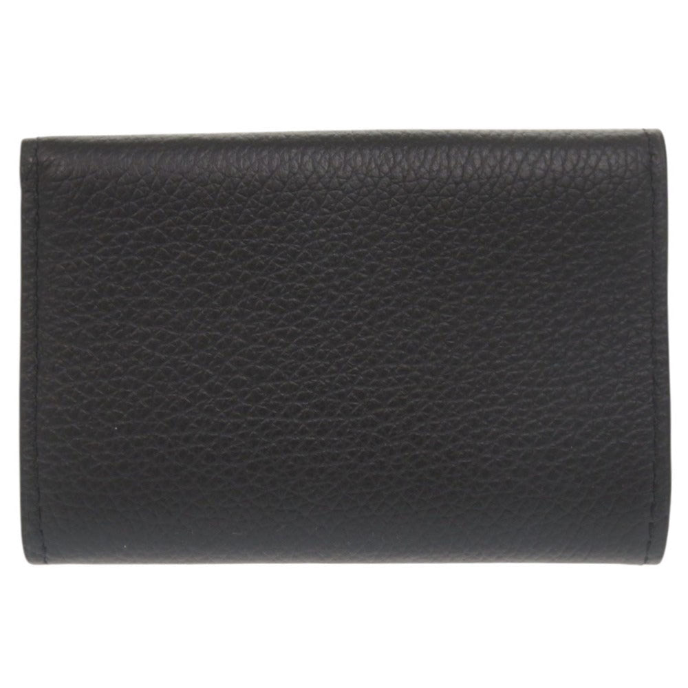 Louis Vuitton Tri-fold M63921 Noir Portefeuille Rock Calfskin Mini Wallet Case