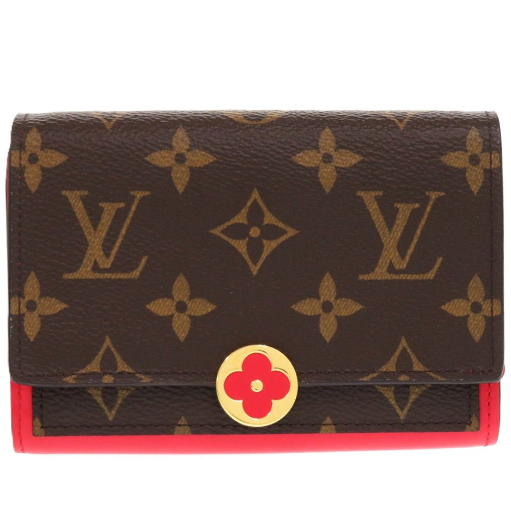 Louis Vuitton Bifold M64587 Coklico Portefeuille Flor Monogram Leather Canvas Wallet Case