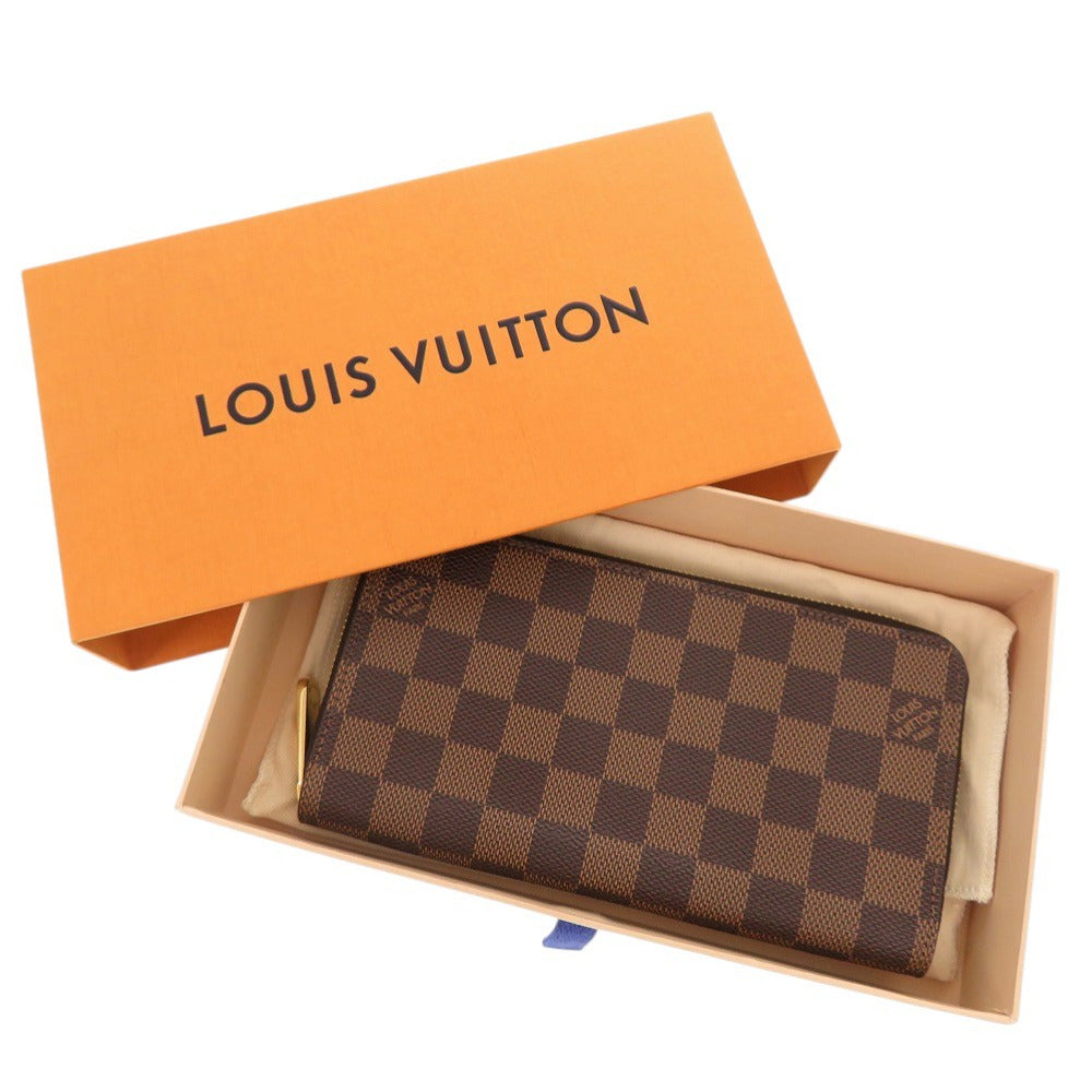 Louis Vuitton Long Purse N41661 Damier Canvas Brown Wallet Case