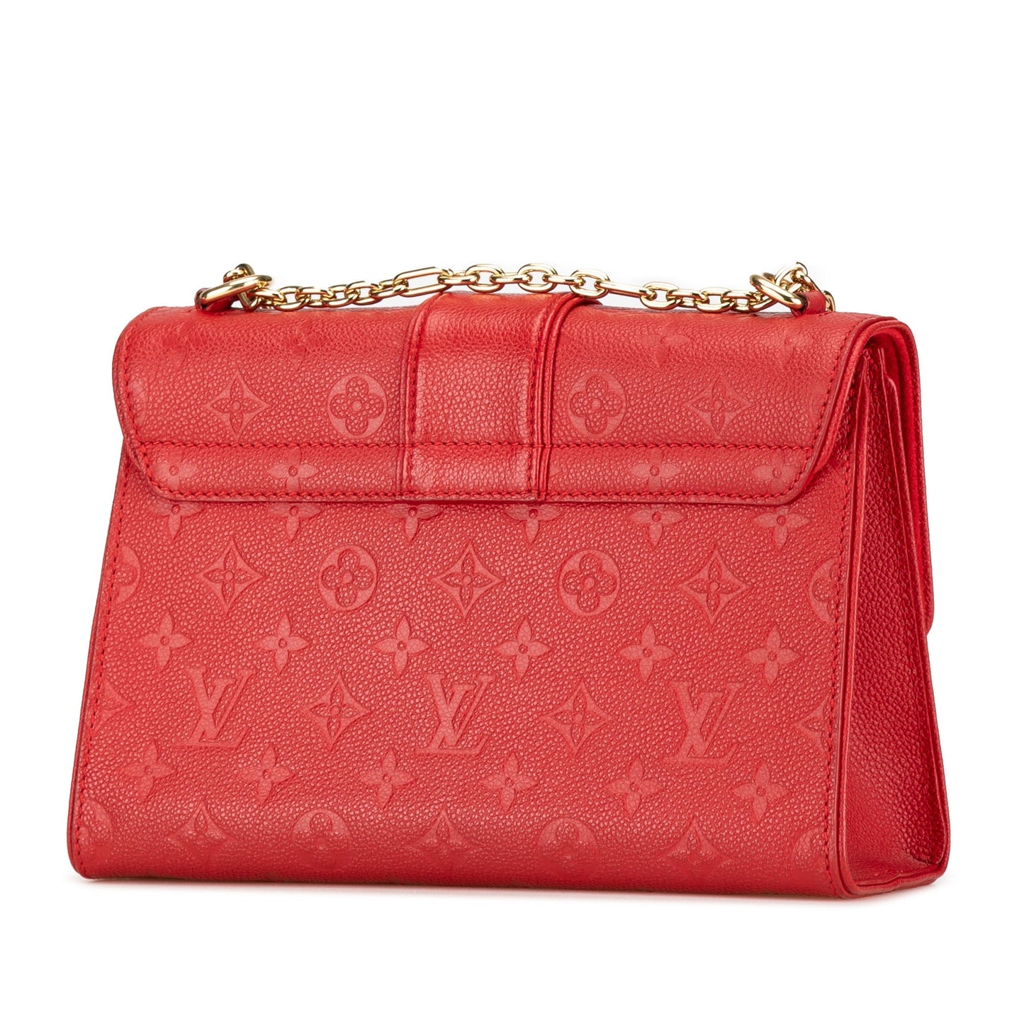 Red Louis Vuitton Monogram Empreinte Saint Sulpice BB Crossbody Bag