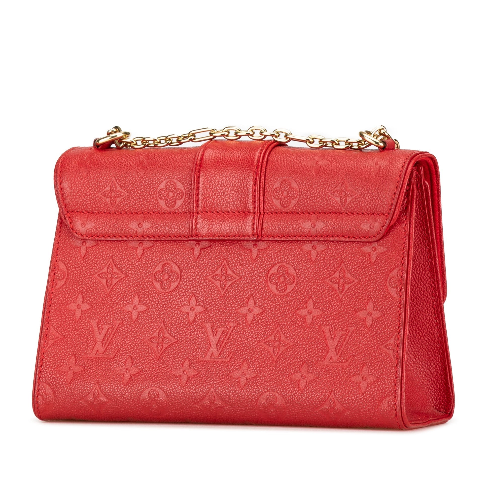 Red Louis Vuitton Monogram Empreinte Saint Sulpice BB Crossbody Bag