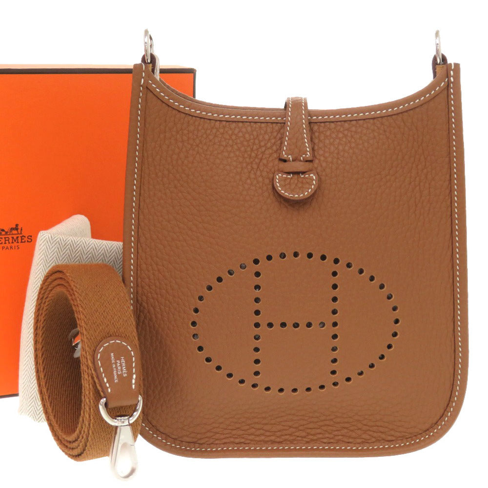 Hermes Shoulder Bag Taurillon Clemence Evelyn Tpm Amazone Gold