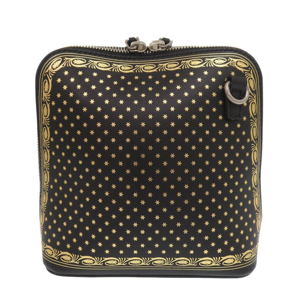 Gucci x SEGA GUCCY print Leather Black Shoulder Bag