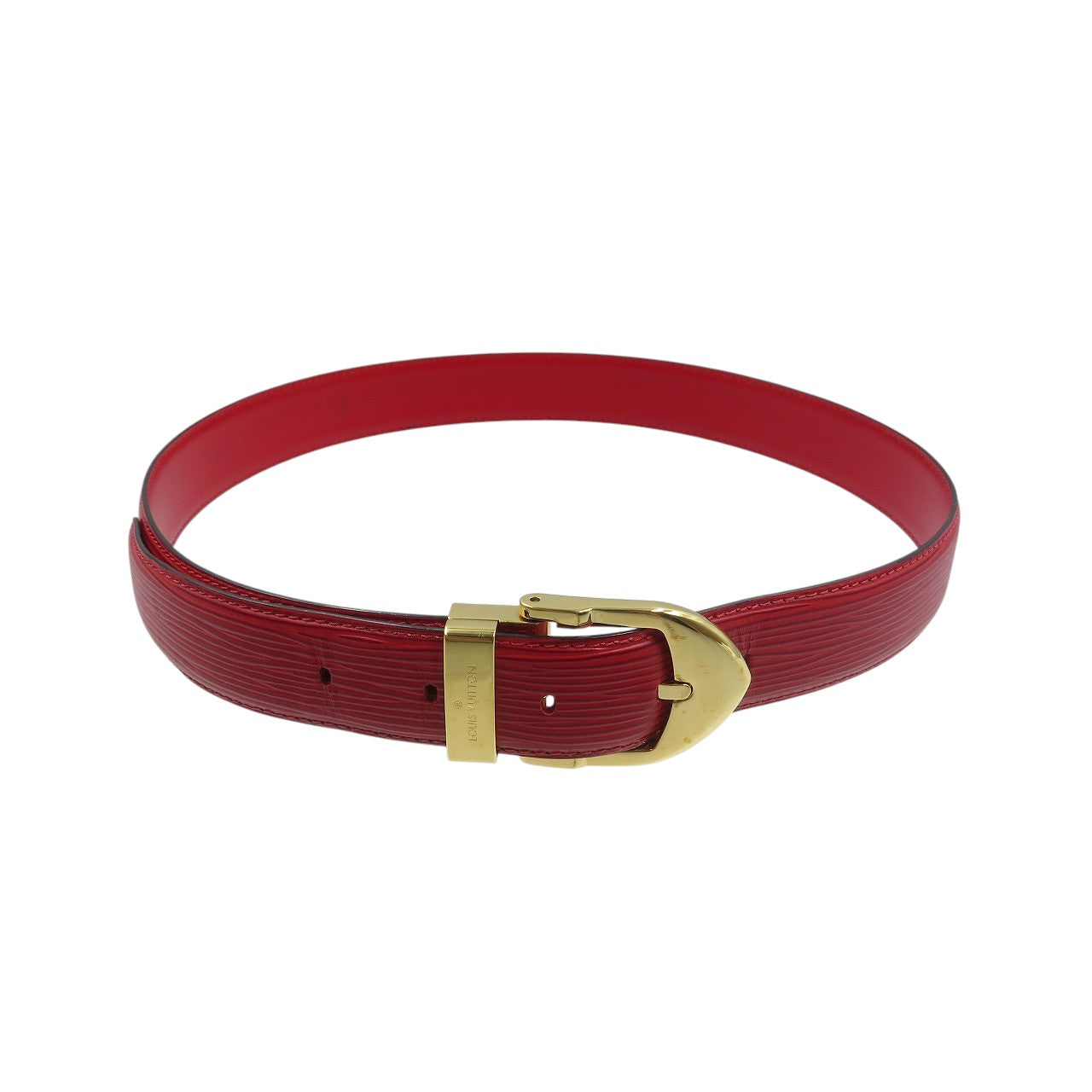 Louis Vuitton Epi Saintur Classic Leather Red Belt