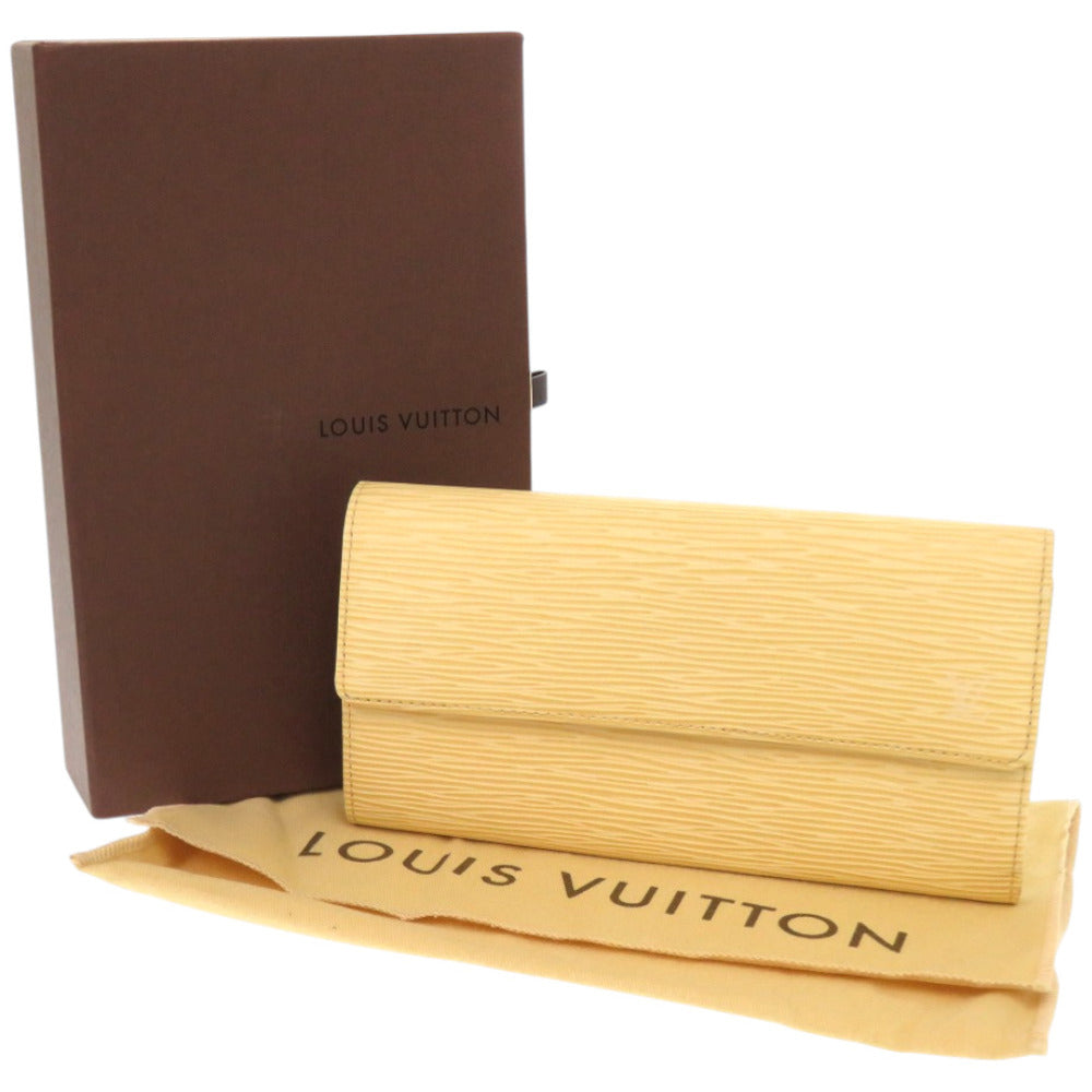 Louis Vuitton Long Purse M6357A Epi Vanilla Leather Wallet Case