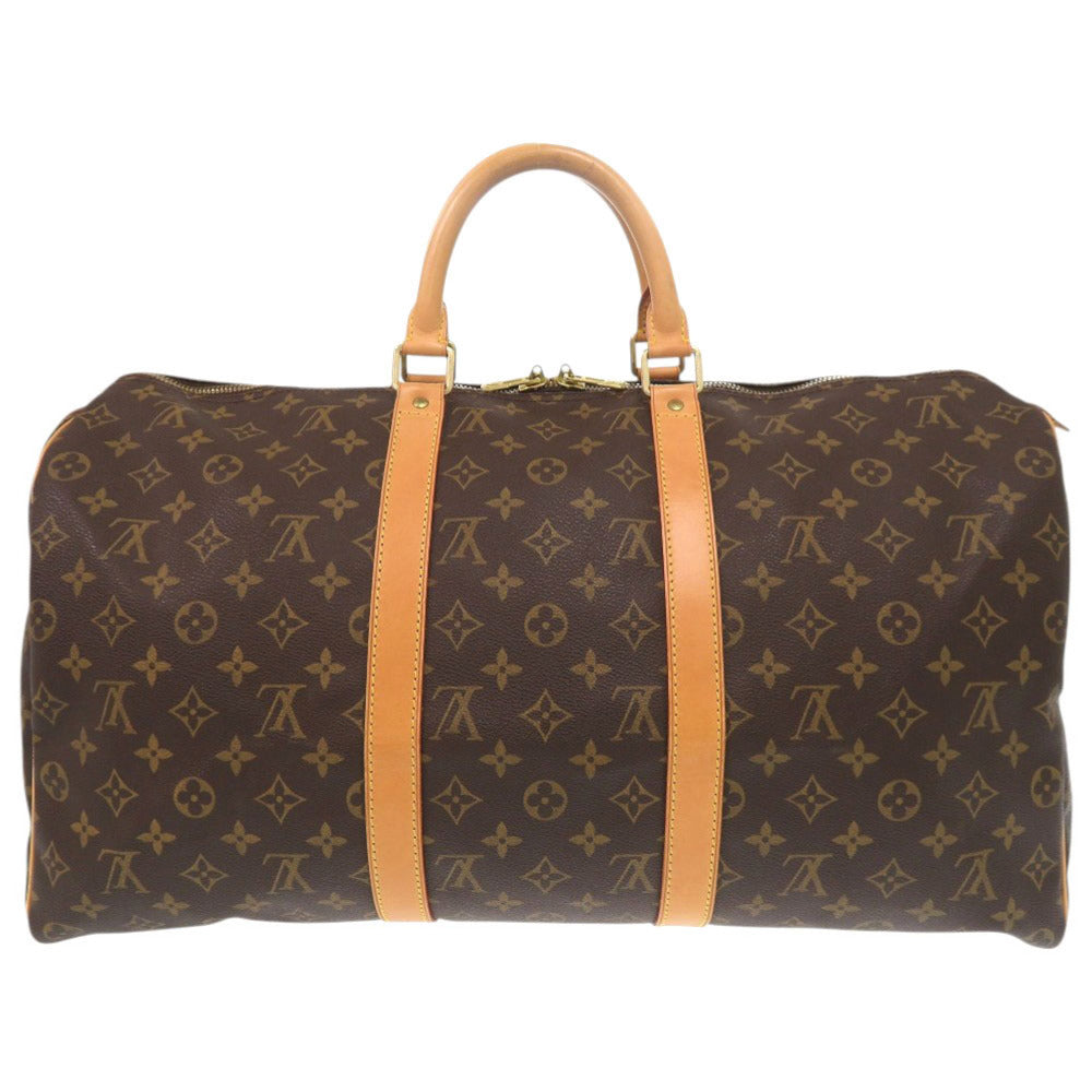 Louis Vuitton Boston Duffel M41426 Keepall 50 Monogram Canvas Brown Travel Bag 7I1123Bb5M36