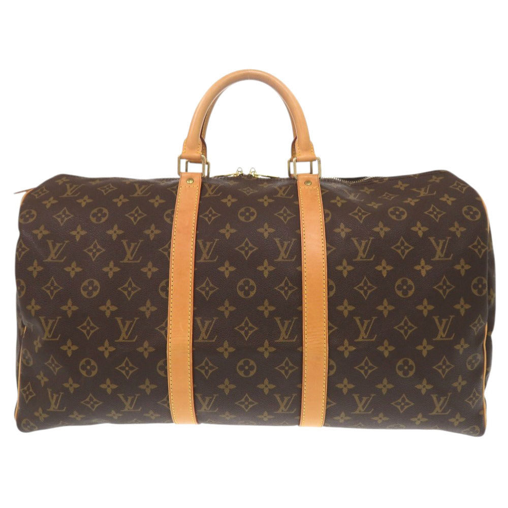 Louis Vuitton Boston Duffel M41426 Keepall 50 Monogram Canvas Brown Travel Bag 7I1123Bb5M36