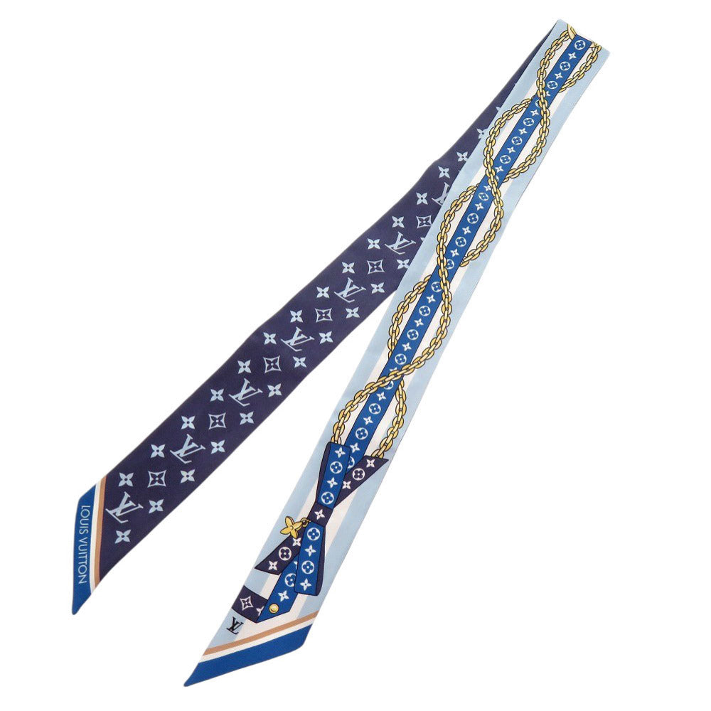 Louis Vuitton scarf M96174 silk Bandeau BB Blue