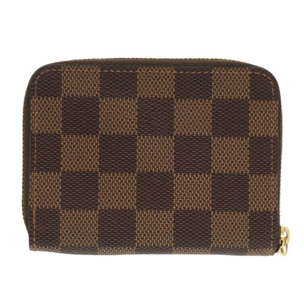 Louis Vuitton Coin N63070 Damier Zippy Canvas Brown Wallet Case