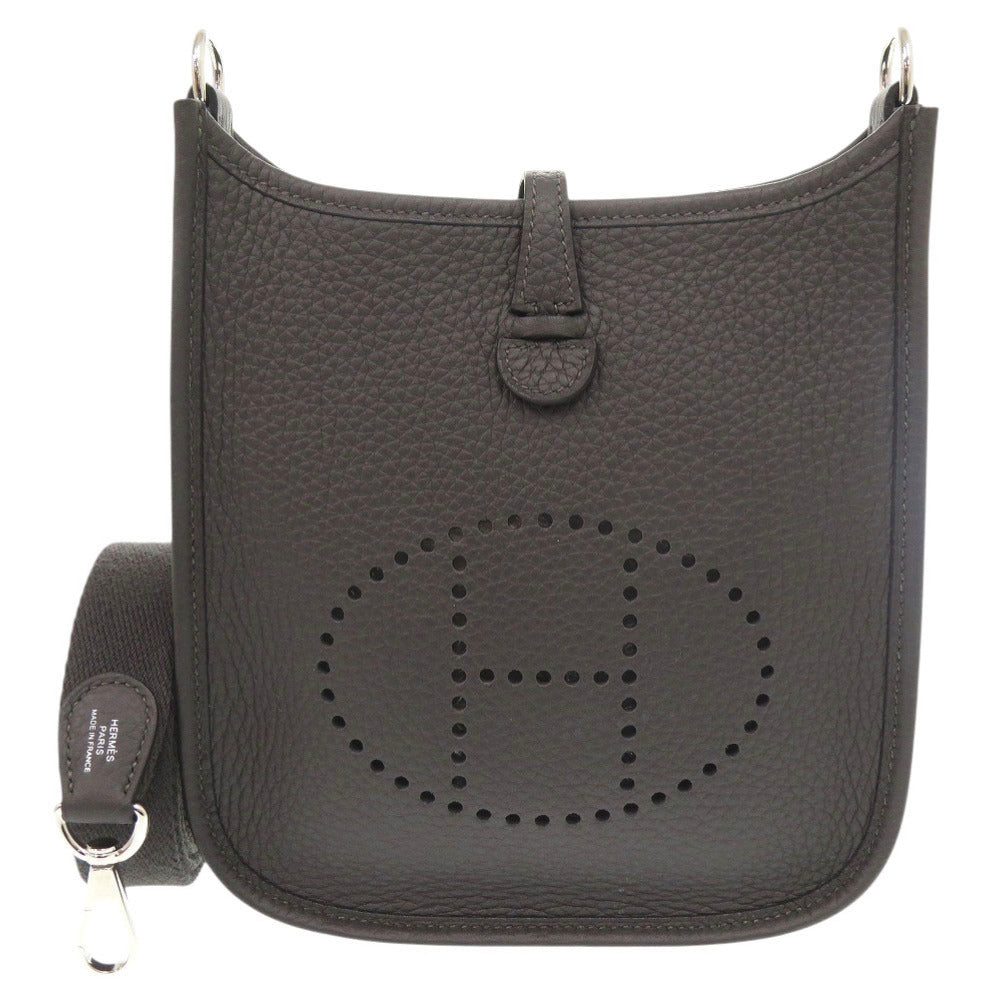 Shoulder Bag Taurillon Clemence Dark Bronze Evelyn