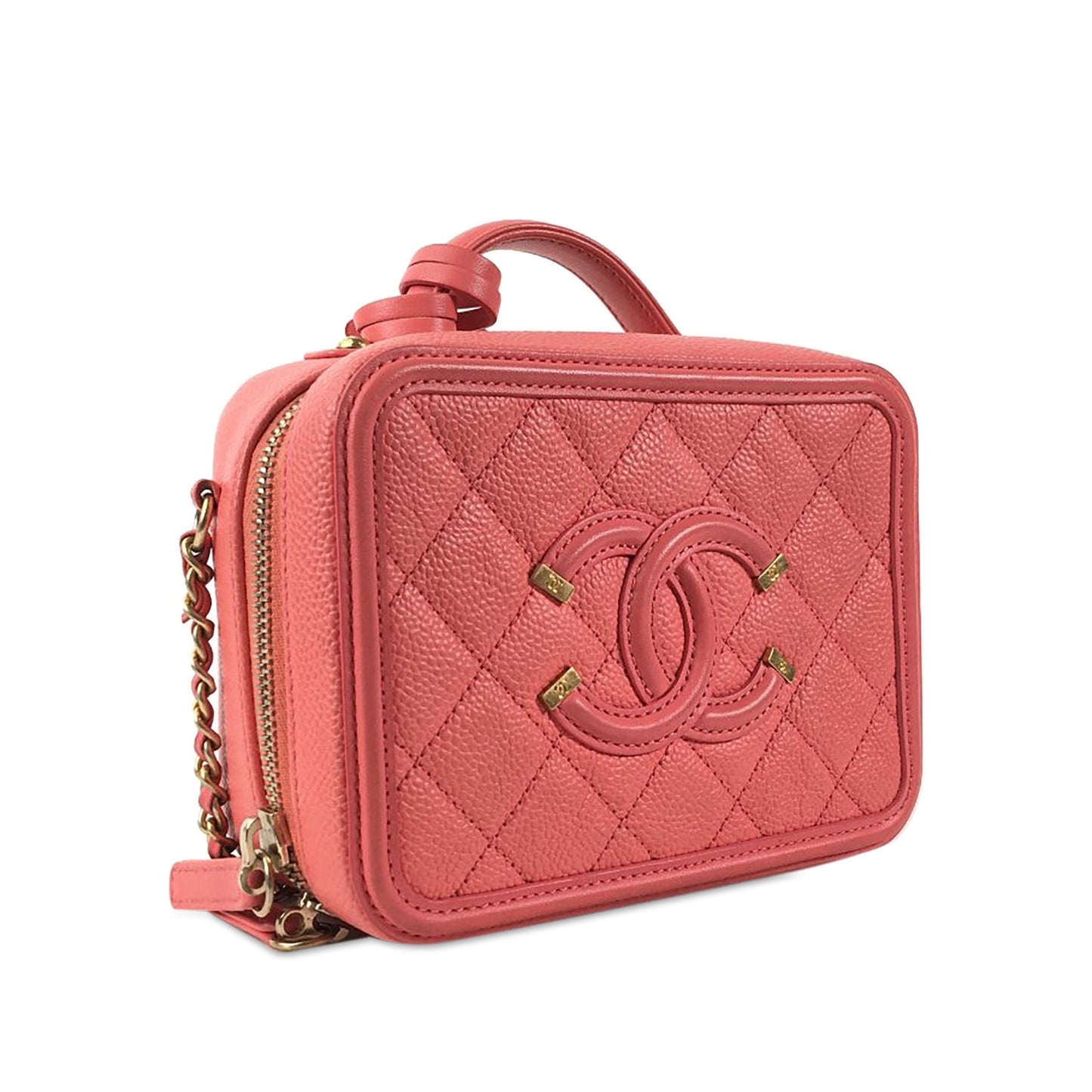 CHANEL Small Caviar CC Filigree Vanity Bag