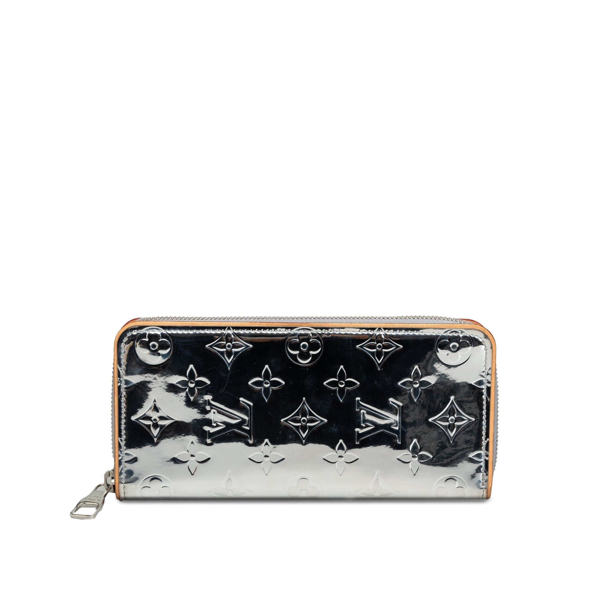 Silver Louis Vuitton Monogram Vertical Zippy Long Wallets Wallet