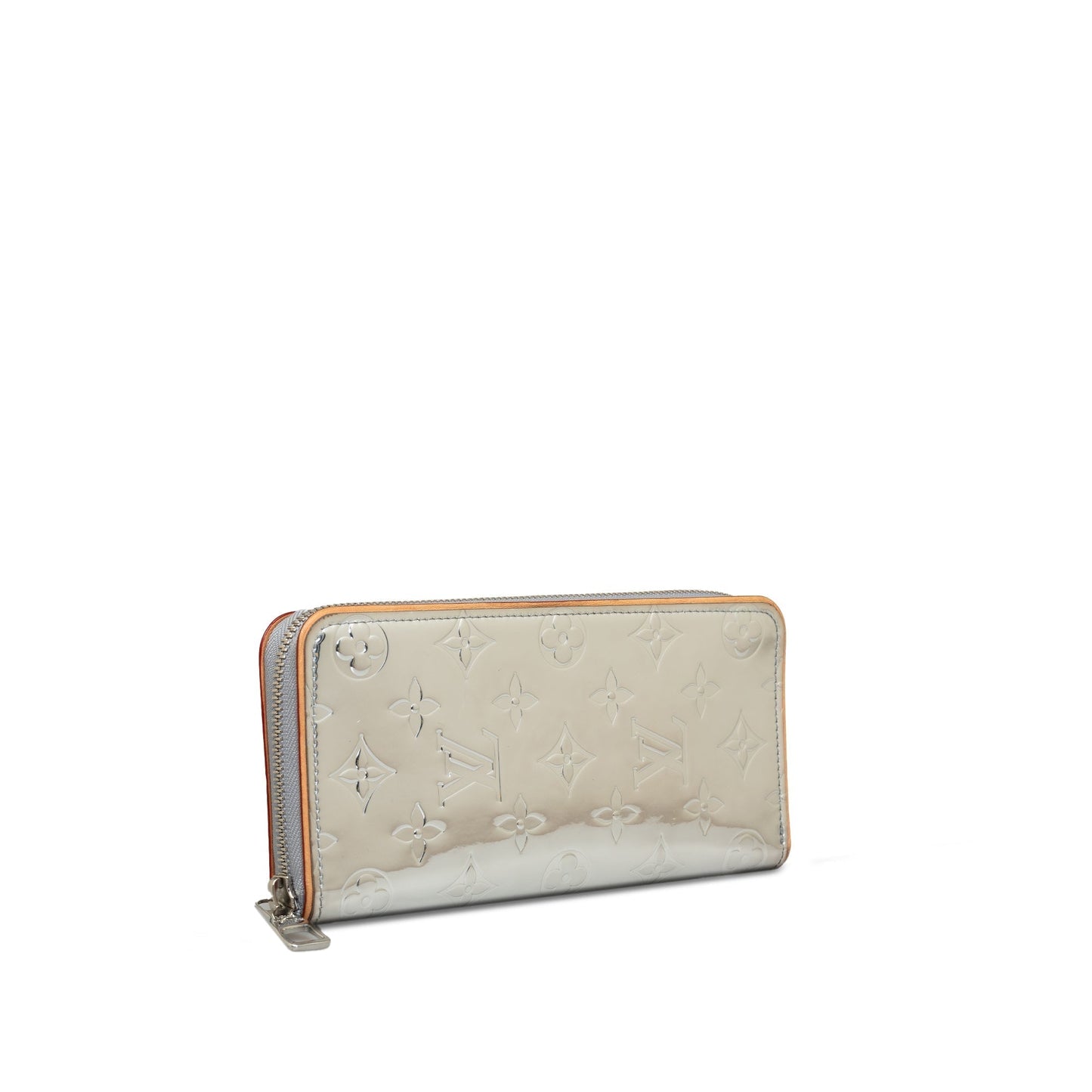Silver Louis Vuitton Monogram Vertical Zippy Long Wallets Wallet