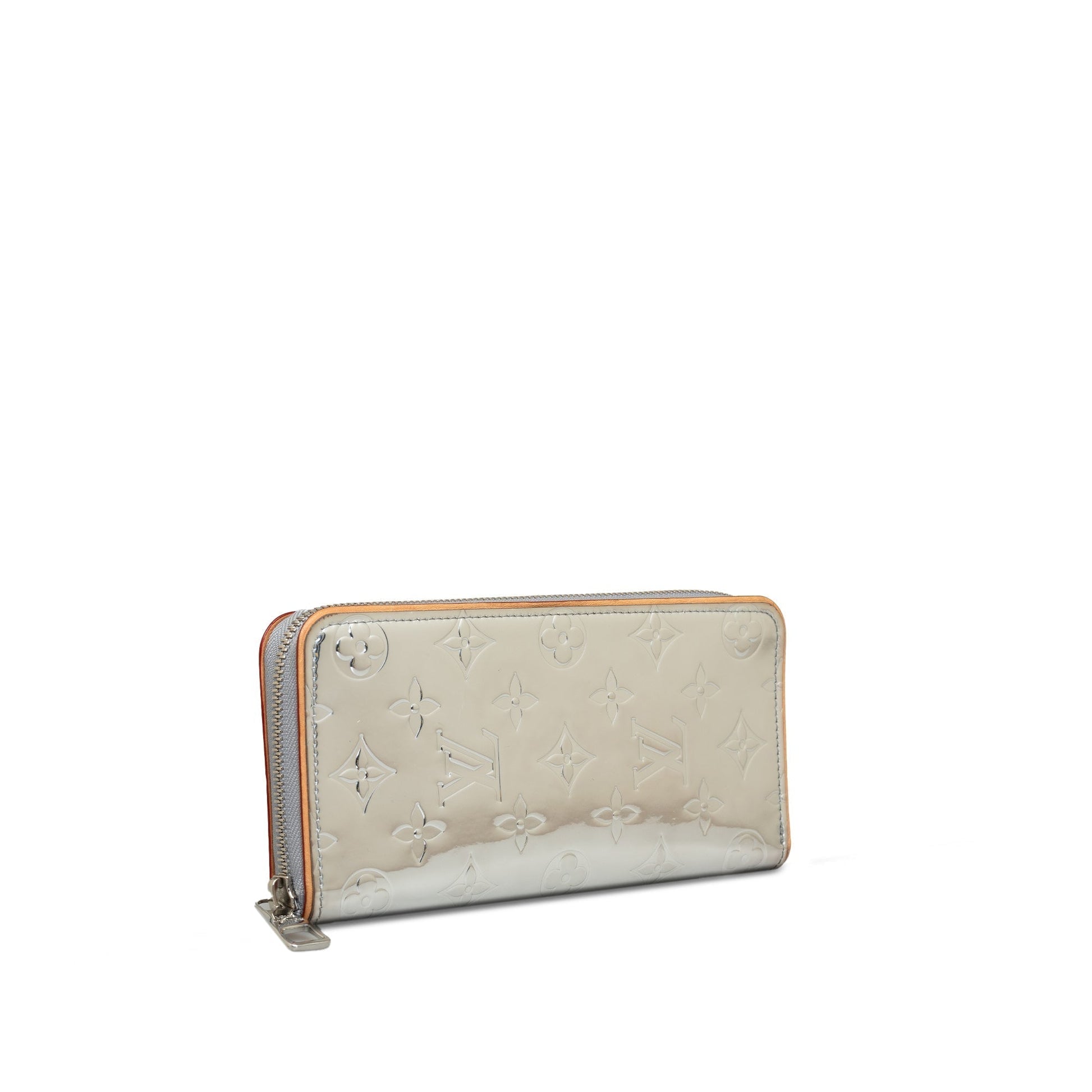 Silver Louis Vuitton Monogram Vertical Zippy Long Wallets Wallet